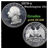 1979-s Proof Washington Quarter 25c Grades GEM++ P