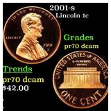 2001-s Proof Lincoln Cent 1c Grades GEM++ Proof De