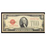 1928G $2 Red Seal United States Note Grades xf det