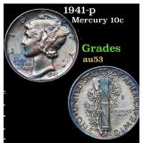 1941-p Mercury Dime 10c Grades Select AU