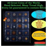 20 Great Coins of the World, hand selected, many t