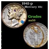 1941-p Mercury Dime 10c Grades Select AU