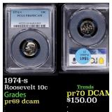 1974-s Proof Roosevelt Dime 10c pr69 dcam PCGS