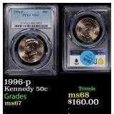 1996-p Kennedy Half Dollar 50c ms67 PCGS