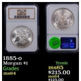NGC 1885-o Morgan Dollar 1 Graded ms64 By NGC