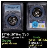 1776-1976-s Ty3 Proof Washington Quarter 25c pr69