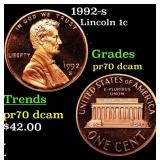 1992-s Proof Lincoln Cent 1c Grades GEM++ Proof De