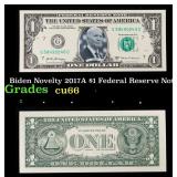 Biden Novelty 2017A $1 Federal Reserve Note Grades