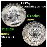 1977-p Washington Quarter 25c Grades GEM++ Unc