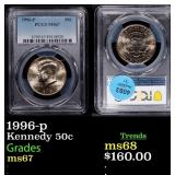1996-p Kennedy Half Dollar 50c ms67 PCGS