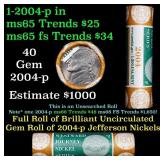 BU Shotgun Jefferson 5c roll, 2004-p Peace 40 pcs