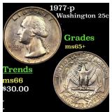 1977-p Washington Quarter 25c Grades GEM+ Unc