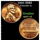 1965 SMS Lincoln Cent 1c Grades sp65 rd