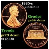 1985-s Proof Lincoln Cent 1c Grades GEM++ Proof De