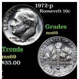 1972-p Roosevelt Dime 10c Grades ms69