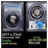 1977-s Clad Proof Kennedy Half Dollar 50c pr69 dca