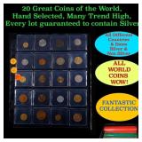 20 Great Coins of the World, hand selected, many t