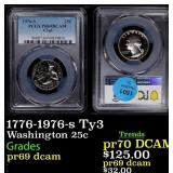 1776-1976-s Ty3 Proof Washington Quarter 25c pr69