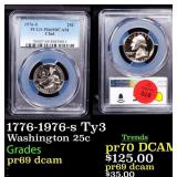 1776-1976-s Ty3 Proof Washington Quarter 25c pr69