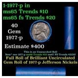 BU Shotgun Jefferson 5c roll, 1977-p 40 pcs Bell T