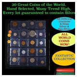 20 Great Coins of the World, hand selected, many t