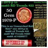 BU Shotgun Lincoln 1c roll, 1979-p 50 pcs Riggs Na