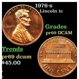 1976-s Proof Lincoln Cent 1c Grades GEM++ Proof De