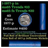 BU Shotgun Jefferson 5c roll, 1977-p 40 pcs Bell T