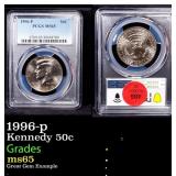 1996-p Kennedy Half Dollar 50c ms65 PCGS