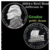 2004-s Keel Boat Proof Jefferson Nickel 5c Grades