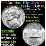 ***Auction Highlight*** 1947-d Jefferson Nickel TO