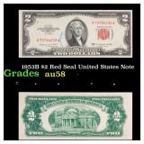 1953B $2 Red Seal United States Note Grades Choice
