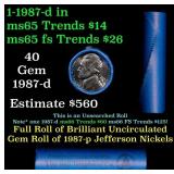 BU Shotgun Jefferson 5c roll, 1987-d 40 pcs Bell T