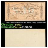 1864 4th Series Confederate States Thirty Dollars