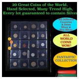 20 Great Coins of the World, hand selected, many t