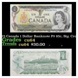 1969-1975 Canada 1 Dollar Banknote P# 85c, Sig. Cr