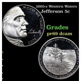 2005-s Western Waters Proof Jefferson Nickel 5c Gr