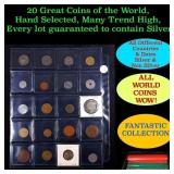 20 Great Coins of the World, hand selected, many t
