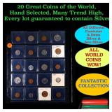 20 Great Coins of the World, hand selected, many t