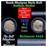 Buffalo Nickel Shotgun Roll in Old Bank Style 