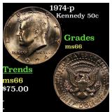 1974-p Kennedy Half Dollar 50c Grades GEM+ Unc