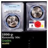 1996-p Kennedy Half Dollar 50c ms66 PCGS