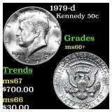 1979-d Kennedy Half Dollar 50c Grades GEM++ Unc