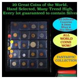 20 Great Coins of the World, hand selected, many t