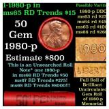 BU Shotgun Lincoln 1c roll, 1980-p 50 pcs Brandt W