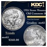 1925 Stone Mountain Old Commem Half Dollar 50c Gra