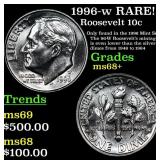 1996-w Roosevelt Dime RARE! 10c Grades Gem++ Unc