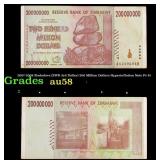 2007-2008 Zimbabwe (ZWR 3rd Dollar) 200 Million Do