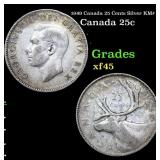 1949 Canada 25 Cents Silver KM# 44 Grades xf+