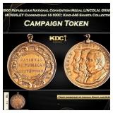 1900 Republican National Convention Medal LINCOLN,